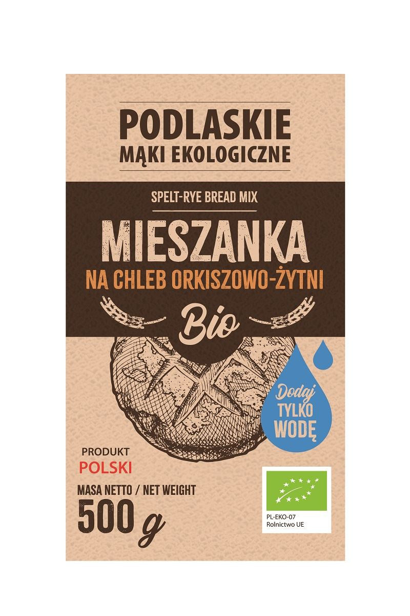 Mieszanka na chleb orkiszowo - żytni bio 500 g - BIO LIFE (podlaskie mąki)