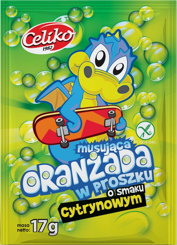 Oranżada w proszku musująca o smaku cytrynowym 17 g