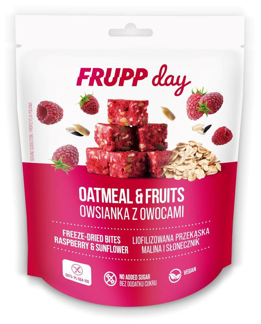 Frupp day kostki owsiane malina - słonecznik bezglutenowe 25 g - Celiko