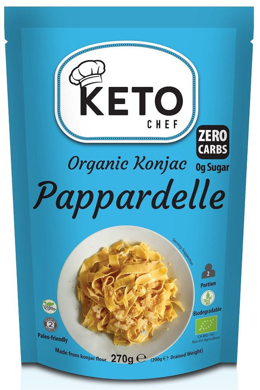 Makaron keto (konjac typu noodle pappardelle) bezglutenowy bio 270 g - keto chef (better than foods)