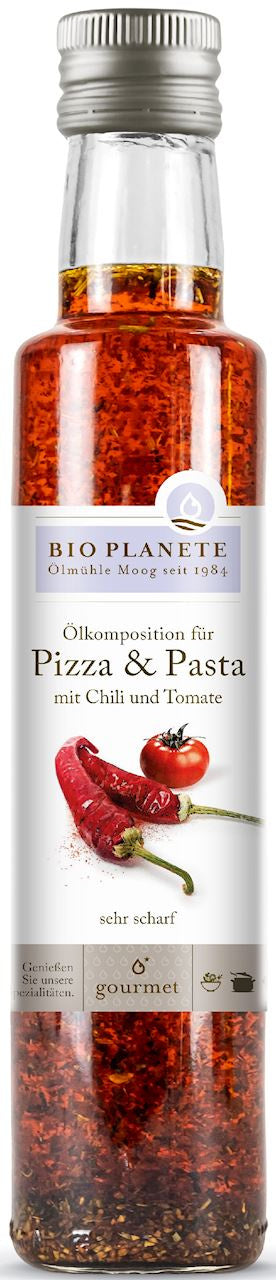 Olej do pizzy i makaronu o smaku chili i pomidora bio 250 ml
