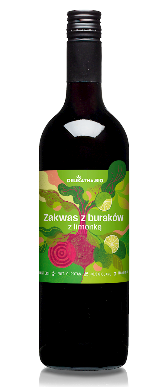 Zakwas z buraków z limonką bio 700 ml - Delikatna (Zakwasownia)